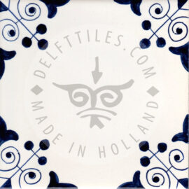 Corner decorated tile 08