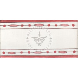 Border Tile 10 – line and dots red