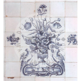 12 tile dutch delft antique panel