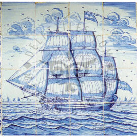 16 tile ship mural