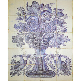 20 tile antique panel delft 1780