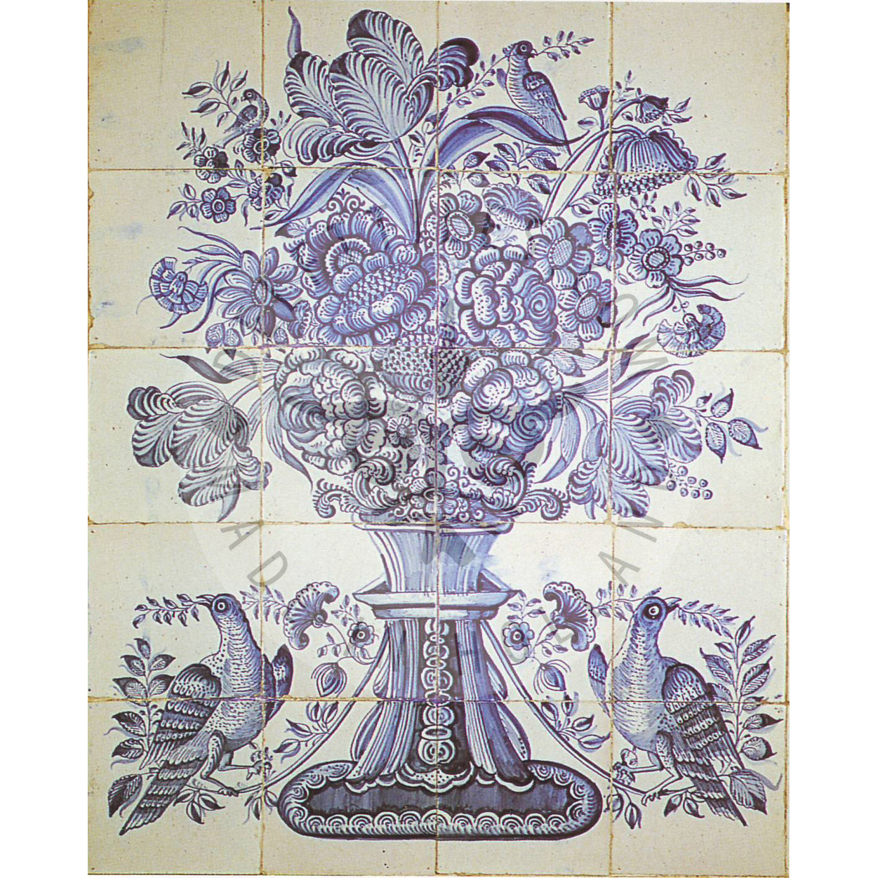 20 Fliesen antikes Paneel Delft 1780