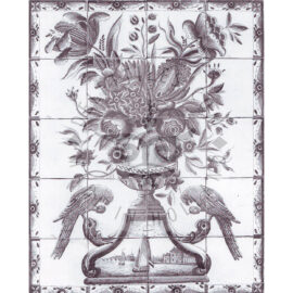 20 tile delft blue antique tile panel