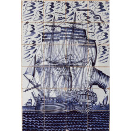 24 tile antique ship panel ‘Bolsward’