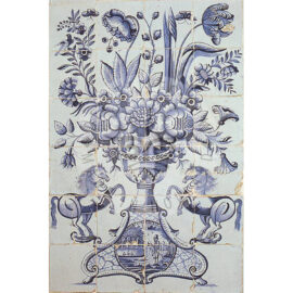 24 tile antique tile mural anno 1800