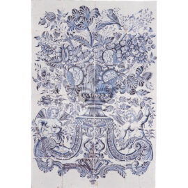 24 tile floral panel with cupids