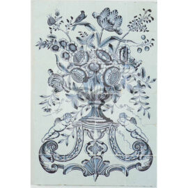 24 tile floral panel with cupids