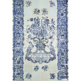 24 tile floral panel with pilasters