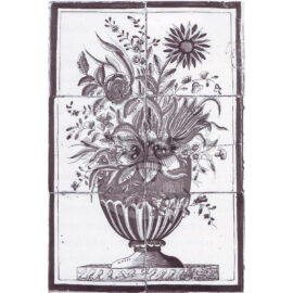 6 tile floral piece tile panel