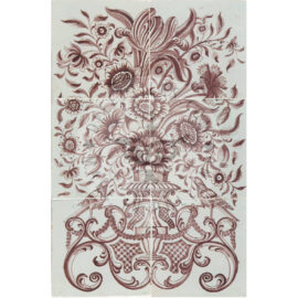 6 tile sepia antique delft tile panel