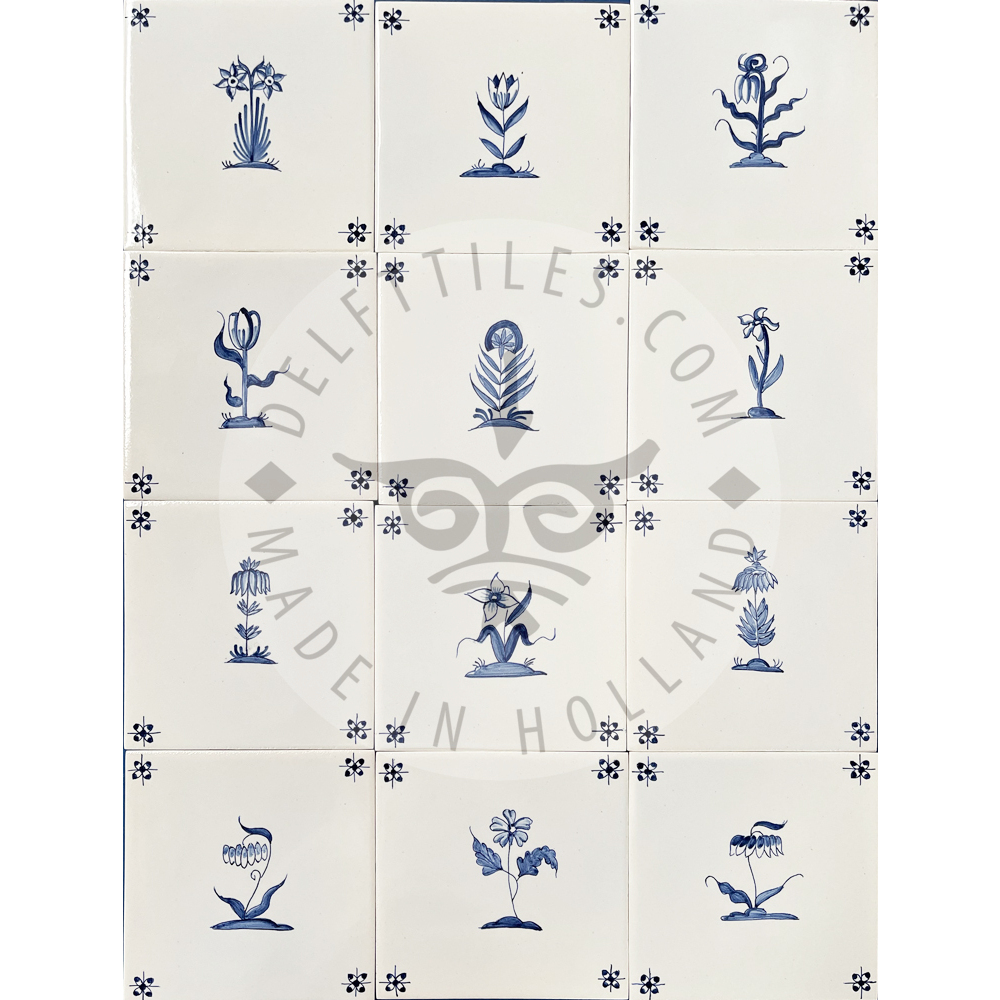 Kleine Blumenfliesen 2 mehrfarbig (BK2_mc) – Bild 7