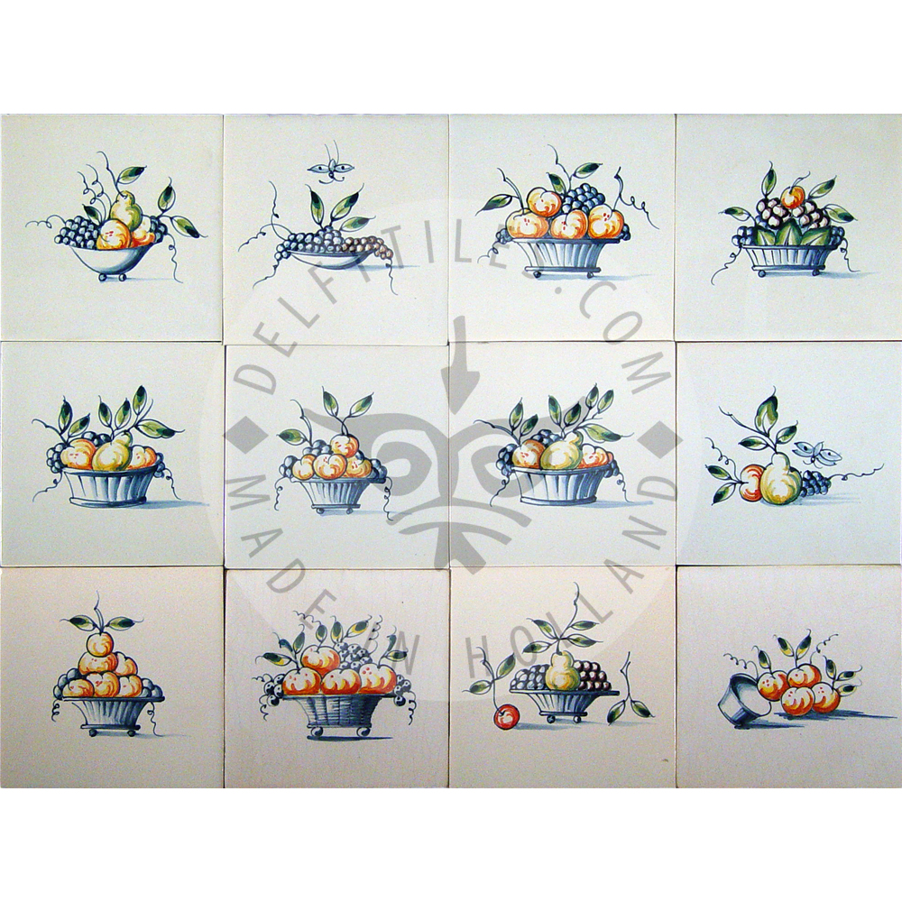 Mehrfarbige Obstkorbfliesen (FM_mc)