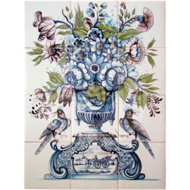 Vase with Flowers 3×4 tiles (BV12b_aut)