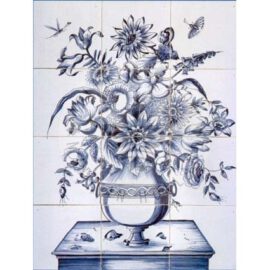 Flowers on Table 3×4 tiles (BV12c)