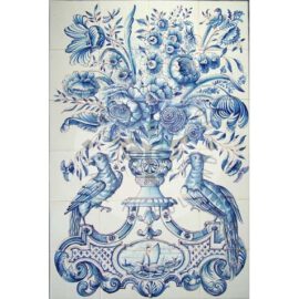 Flower Vase Mural 4×6 tiles (BV24a)