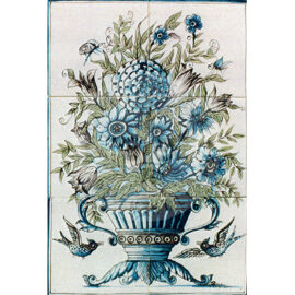 Flower Vase Mural 2×3 tiles (BV6a_aut)