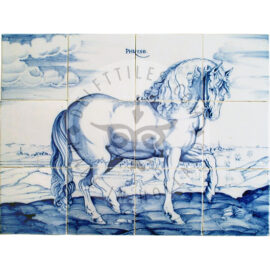 Dutch Horse on tiles 4×3 tiles (D12a)