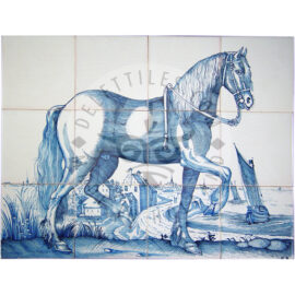 Dutch Horse tile panel 4×3 tiles (D12b)