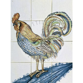 Rooster tile panel 3×4 tiles (D12e_mc)