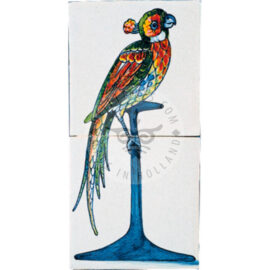 Parrot on stick panel 1×2 tiles (D2a)