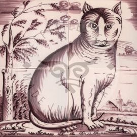 Cat tile panel 2×2 tiles (D4g_s)