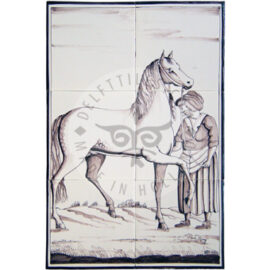Woman & Horse tile panel 2×3 tiles (D6a_s)