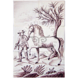 Man & Horse tile panel 2×3 tiles (D6c_s)