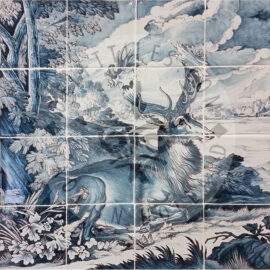 Red Deer tile panel 4×4 tiles (HW16b)