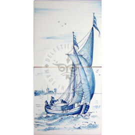 Sailing Boat  tile Mural 1×2 tiles (S2a)
