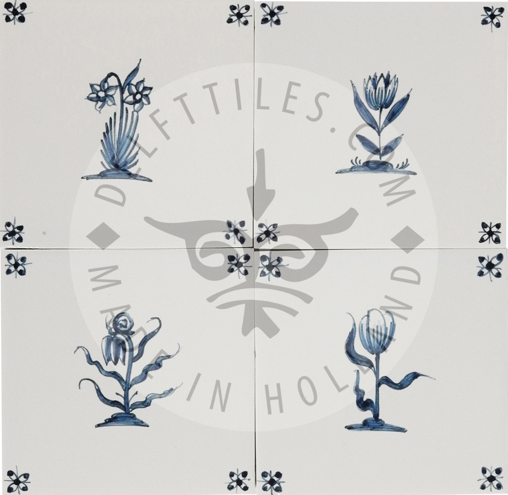 Kleine Blumenfliesen 2 mehrfarbig (BK2_mc) – Bild 4