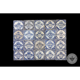 Antique Delft Tiles set #30 – three tulip tiles