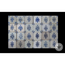 Antique Delft Tiles set #31 – flower pots