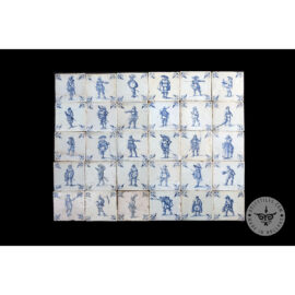 Antique Delft Tiles set #42 – musketeer people tiles