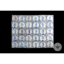 Antique Delft Tiles set #44 – musketeer acolade tiles
