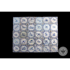 Antique Delft Tiles set #45 – animals acolade tiles