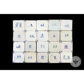 Antique Delft Tiles set #52 – children tiles