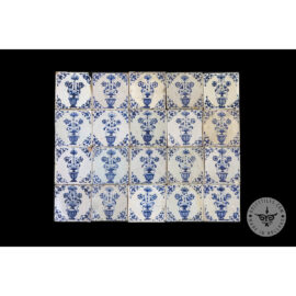 Antique Delft Tiles set #55 – flowerpot tiles