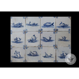 Antique Delft Tiles set #59 – fish tiles