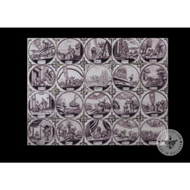 Antique Delft Tiles set #68 – sepia biblical tiles