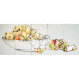 Bowl With Apples mural 5×2 Tiles (HF10a)