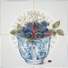 Blackberries & Raspberries panel 2×2 Tiles (HF4d)