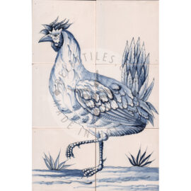 Rooster tile panel 2×3 tiles (D6k)