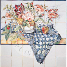Tulips & Fruit Bowl 6×6 tiles (HF29a)