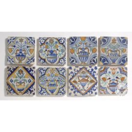 early 17th century flower pot tiles #B13