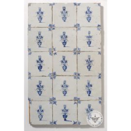17th century antique flower pot tiles #B15