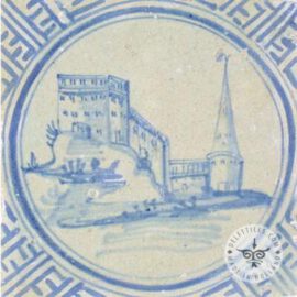 17th century landscape tiles #L7