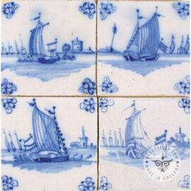 Antique sailing boat tiles #S2