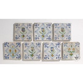 17th century tulip in diamond tiles #B7