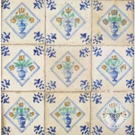 17th century flower pot tiles #B9