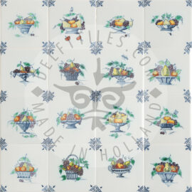 Fruit bowls & baskets tiles multi color (TMB8)